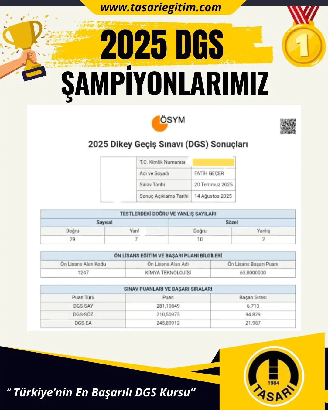 2025 DGS Şampiyonu 6